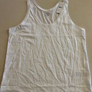 J.Crew White Pima Cotton Tank Top NWT Size Small